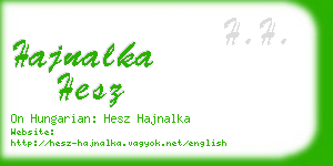 hajnalka hesz business card